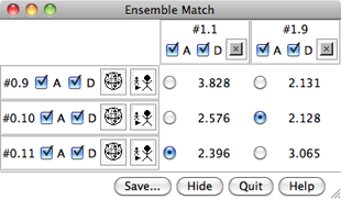 Ensemble Match window